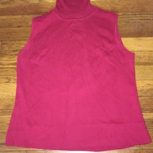 Red sleeveless sweater